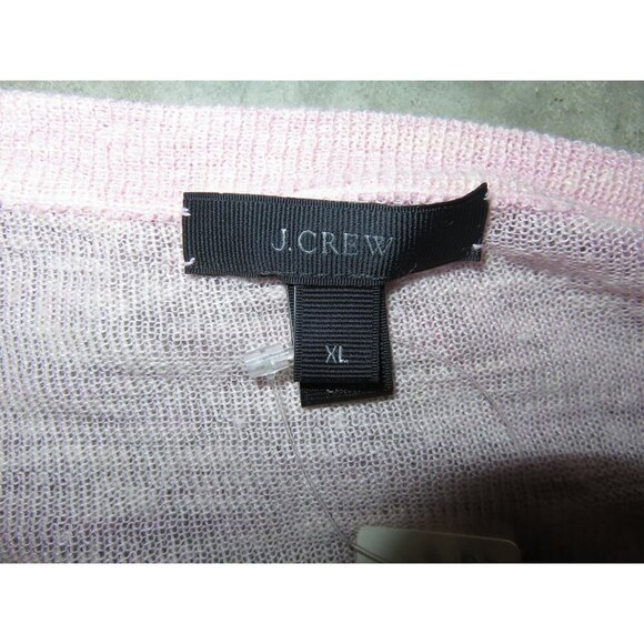 J Crew Pale Blush Pink Long Sleeve Zip Up lightweight sweater XL - Picture 6 of 6